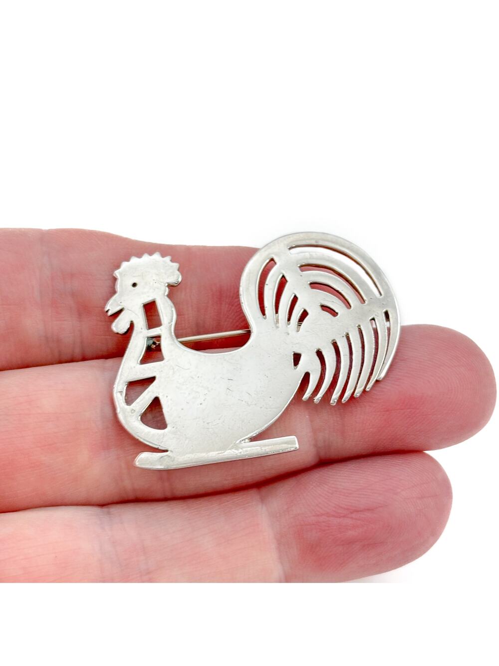 Vintage AARFAC Sterling Silver 925 Rooster Brooch